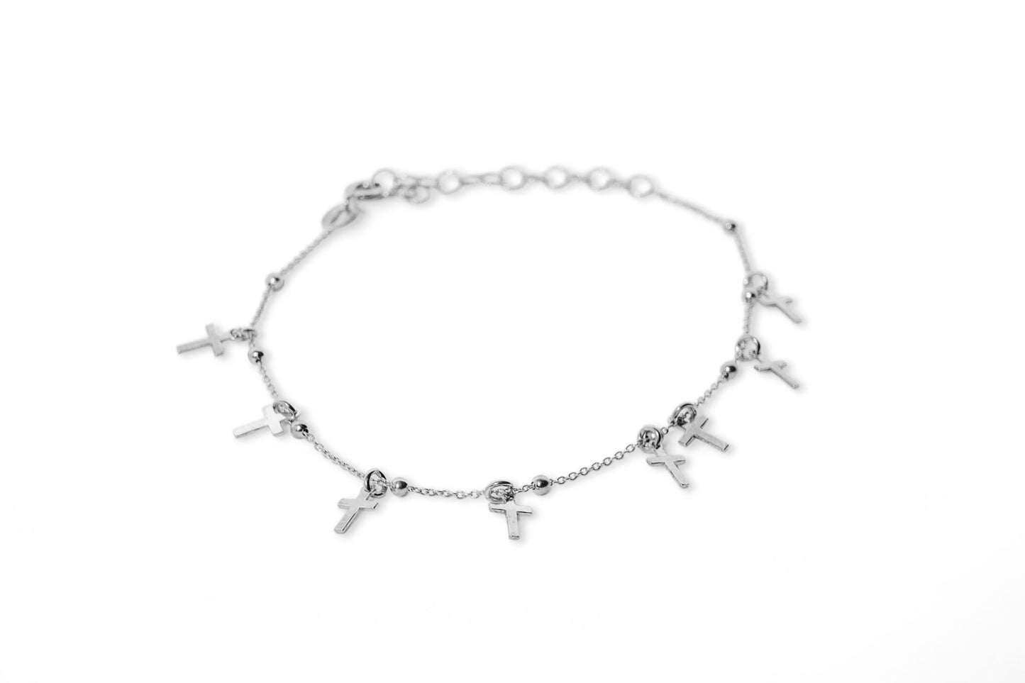 Bracciale in argento 925/°°° con pendenti a croce