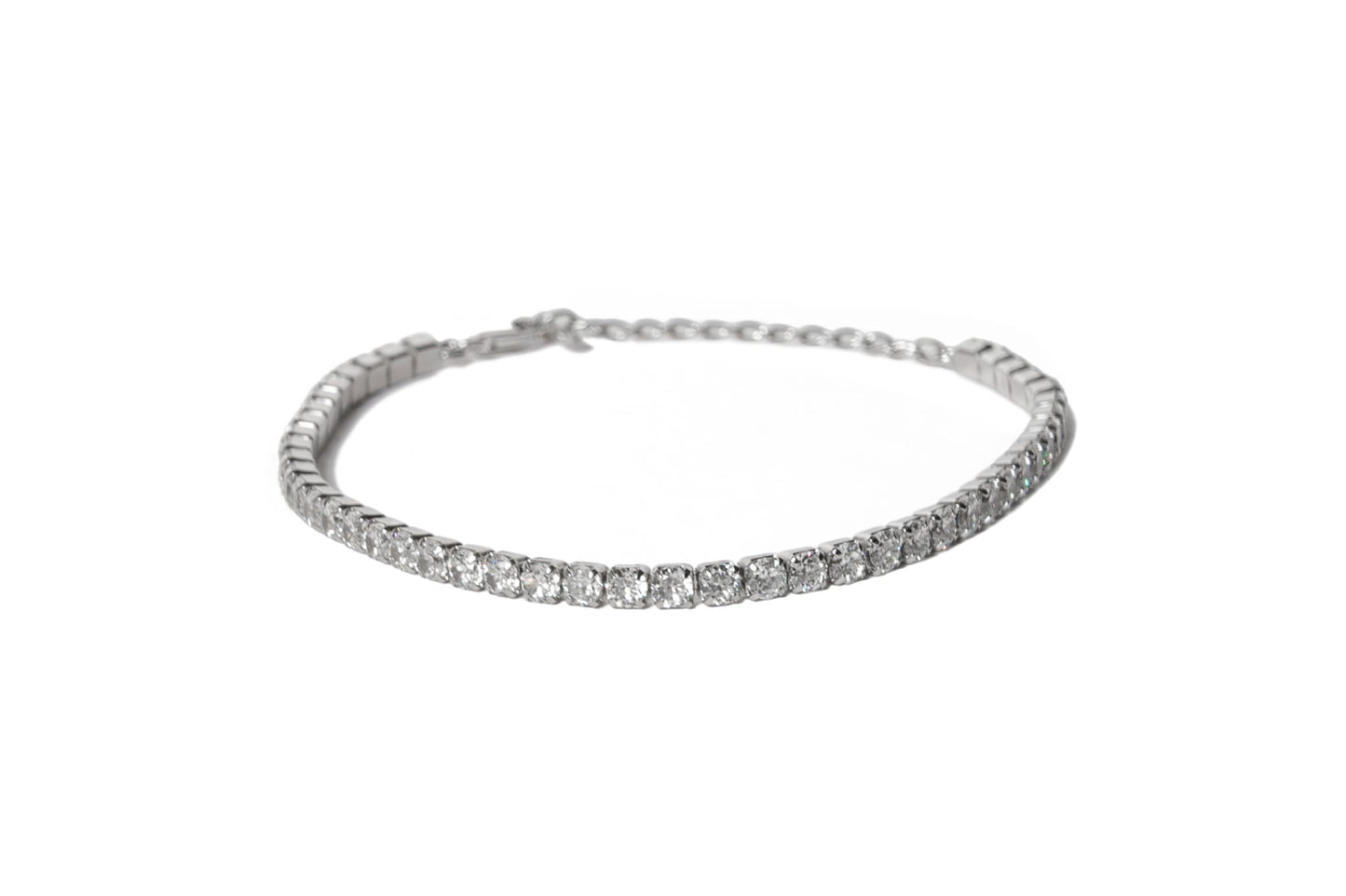 Bracciale tennis in argento 925/°°° con zirconi