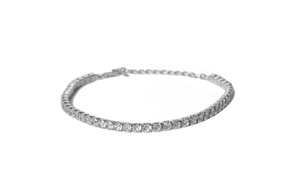 Bracciale tennis in argento 925/°°° con zirconi