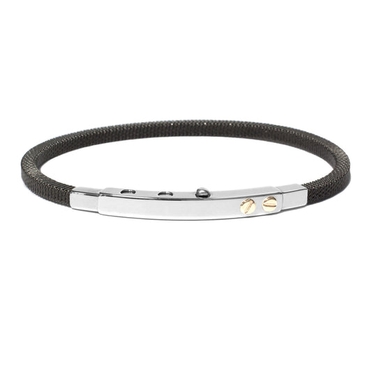 Bracciale in Acciaio PVD nero - 18 ct.