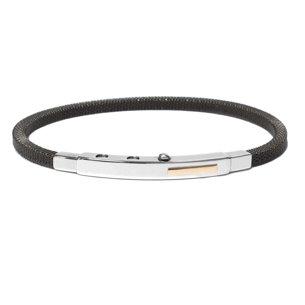 Bracciale in Acciaio PVD nero - 18 ct.