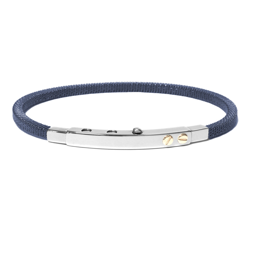 Bracciale in Acciaio PVD blu - 18 ct.