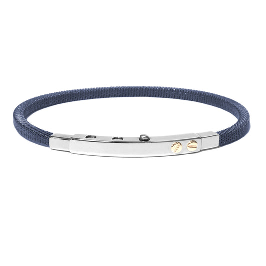 Bracciale in Acciaio PVD blu - 18 ct.