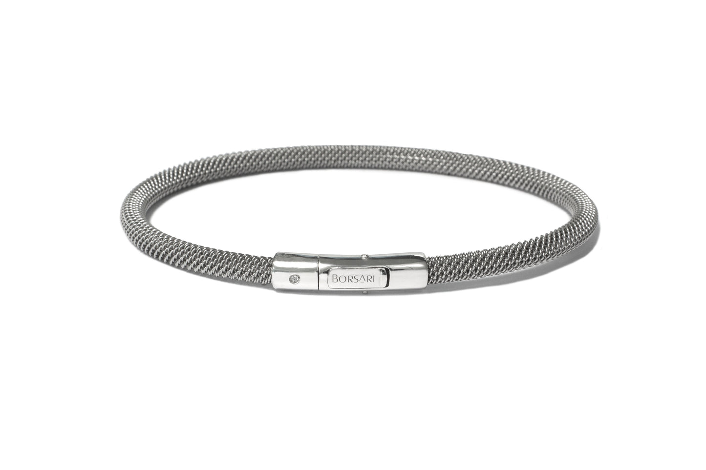 Bracciale in acciaio naturale - 0.01 ct.