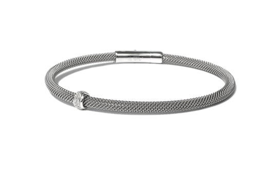 Bracciale in acciaio naturale - 0.03 ct