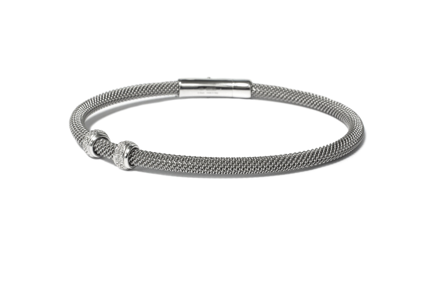 Bracciale in acciaio naturale - 0.06 ct