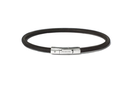 Bracciale in acciaio PVD nero - 0.01 ct.