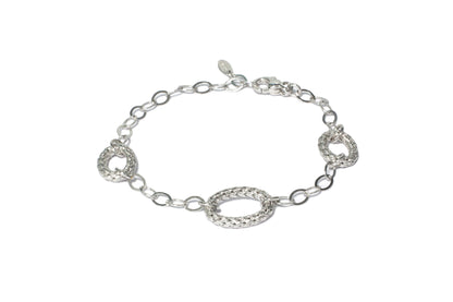 Bracciale in argento bicolore