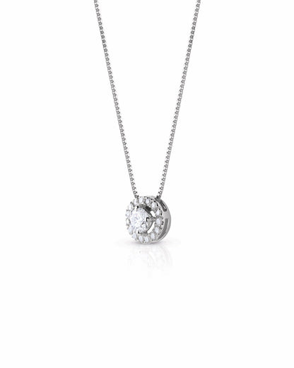Collana Punto luce con diamanti a contorno